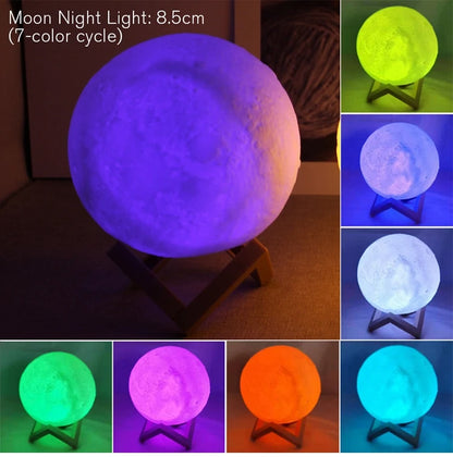 7-Color LED Moon Night Light