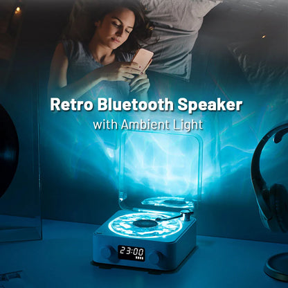 Mini Retro Vinyl Bluetooth Speaker | White Noise & Ambient Sound Machine